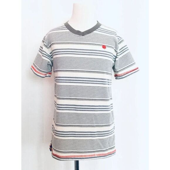 LUCKY BRAND Kids Boys 7 Short Sleeve Striped Tee Shirt BUY 2 GET 1 FREE - Picture 1 of 4